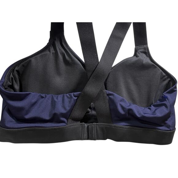 Yvette Sports Bra 40 (D-F),High Impact Crossback, Padded | Midnight Blue NWT - Picture 11 of 14